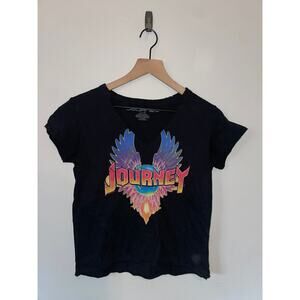 2017 Women's Journey Band Rock Music Black Graphic Top Shirt Women S